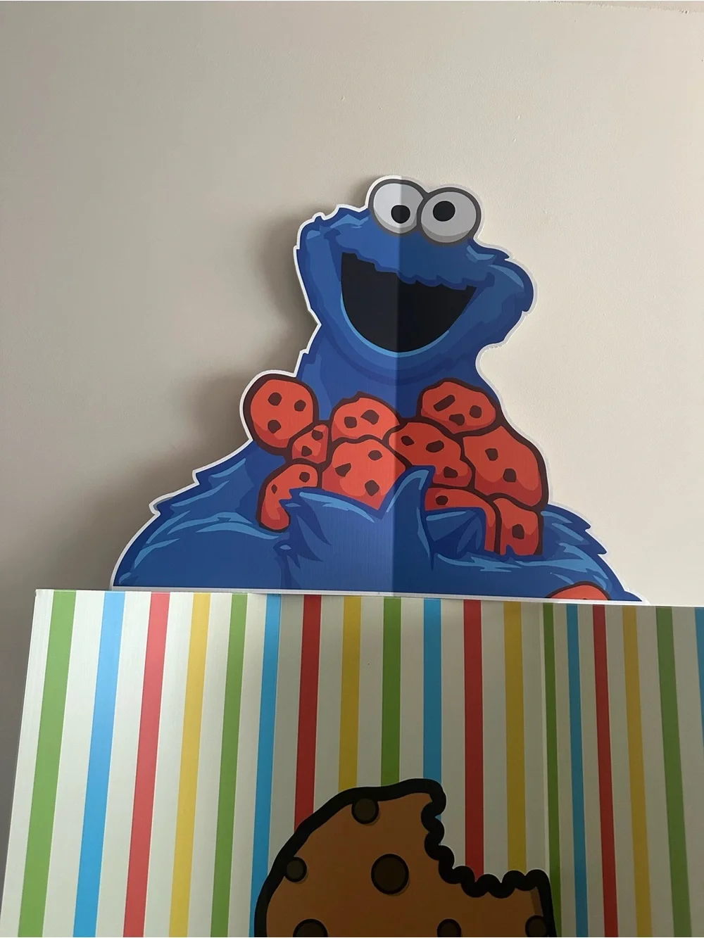 Sesame Street Big Bird & Cookie Monster Cutout Standees - Yellow, Blue, Brown